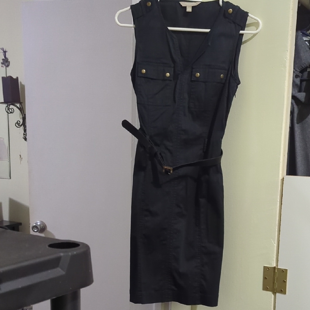 Banana Republic Black Mini Dress with Belt